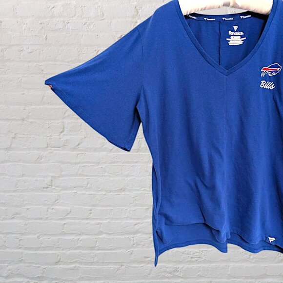 Buffalo Bills Fanatics Women's Southpaw Flutter V-Neck T-Shirt - Royal Size XXL - Picture 2 of 5